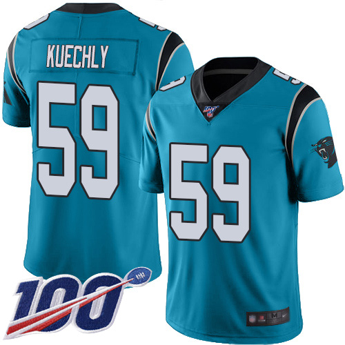 Carolina Panthers Limited Blue Men Luke Kuechly Jersey NFL Football 59 100th Season Rush Vapor Untouchable